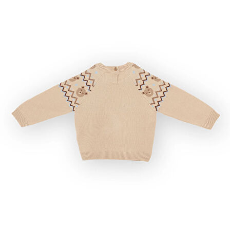 HelloBaby Erkek Bebek Hello Cute Bear Triko Kazak Bisiklet Yaka Uzun Ko