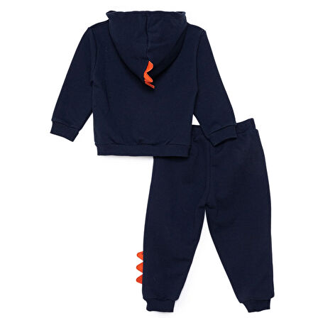 HelloBaby Erkek Bebek Cool Dino Eşofman Takımı Uzun Kol Ribanalı Paça