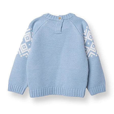 HelloBaby Erkek Bebek Mountain Explorer Kazak Triko Bisiklet Yaka Uzun Kol