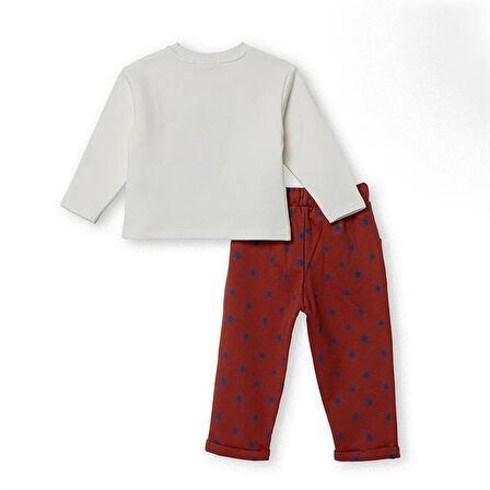 HelloBaby Erkek Bebek Eşofman Takımı Circus Bisiklet Yaka Uzun Kol Duble Paça