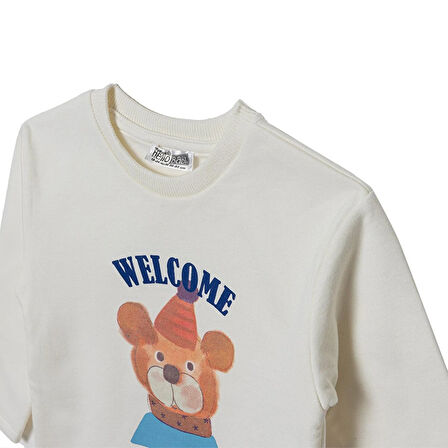 HelloBaby Erkek Bebek Eşofman Takımı Circus Bisiklet Yaka Uzun Kol Duble Paça