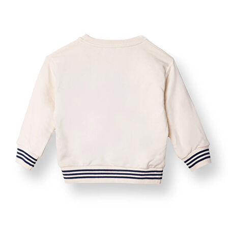 HelloBaby Erkek Bebek Happy Animals Sweatshirt İki İplik Bisiklet Yaka Uzun Kol