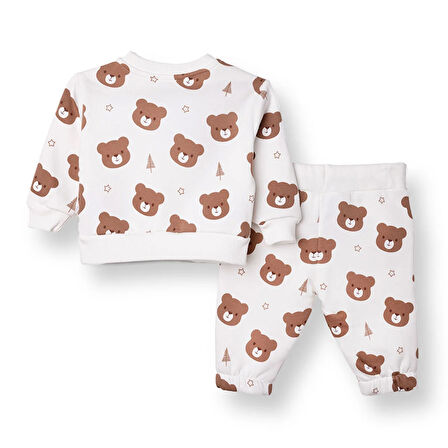 HelloBaby Erkek Bebek Camp Life  Eşofman Takımı Bisiklet Yaka Uzun Kol Lastikli Paça