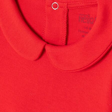 HelloBaby Yenidoğan Kız Bebek Patikli Tulum New Year Çıtçıtlı Bisiklet Yaka Uzun Kol