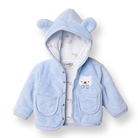 HelloBaby Erkek Bebek Yenidoğan Hırka Wellsoft Örme Uzun Kol