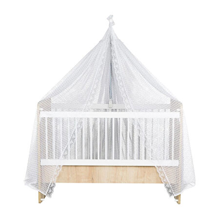 Little Dreams Sedefli Beyaz Tül Cibinlik