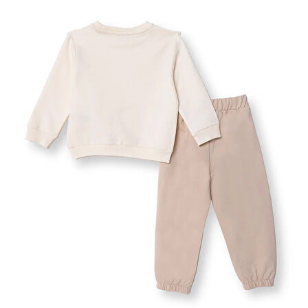 HelloBaby Kız Bebek Bluz - Pantolon Forest Flower Uzun Kol Lastikli