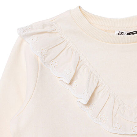 HelloBaby Kız Bebek Bluz - Pantolon Forest Flower Uzun Kol Lastikli