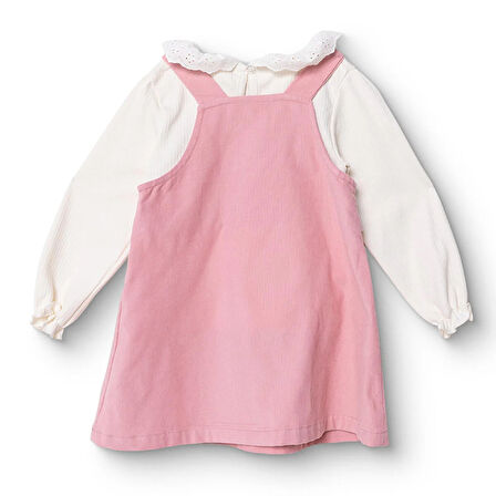 HelloBaby Kız Bebek Forest Flower Elbise Tshirt Kadife Uzun Kol