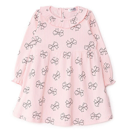 HelloBaby Kız Bebek Elbise Forest Flower Düğmeli Uzun Kol