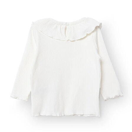 HelloBaby Kız Bebek Yenidoğan Sweatshirt Düğmeli Kaşkorse Bisiklet Yaka Uzun Kol