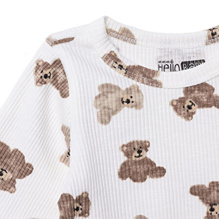 HelloBaby Erkek Bebek Sweatshirt Çıtçıtlı Bisiklet Yaka Uzun Kol