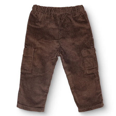 HelloBaby Erkek Bebek Camp Life Eşofman Alt Fitilli Kadife Dokuma Lastikli Paça