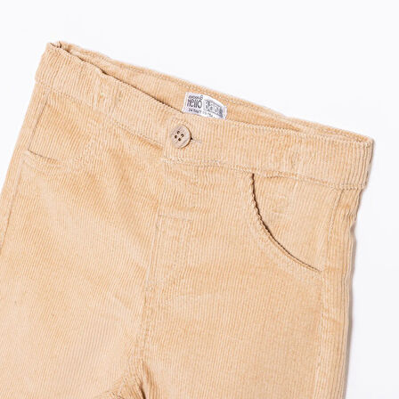 HelloBaby Erkek Bebek Hello Cute Bear Pantolon Kadife Ribanalı Paça