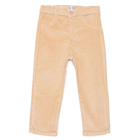 HelloBaby Erkek Bebek Hello Cute Bear Pantolon Kadife Ribanalı Paça