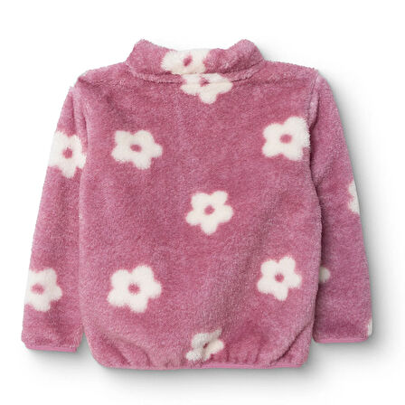 HelloBaby Kız Bebek Enjoy Bear Welsoft Hırka Peluş Bisiklet Yaka Uzun Kol