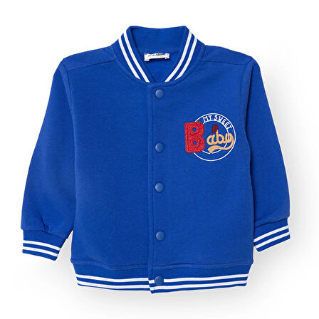 HelloBaby Erkek Bebek Kolej Montları Çıtçıtlı V Yaka