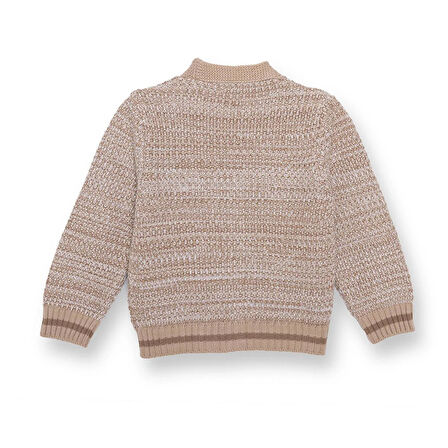 HelloBaby Erkek Bebek Hello Cute Bear Triko Hırka Düğmeli V Yaka Uzun Kol