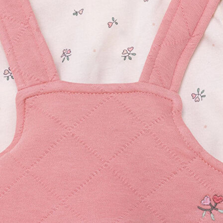 Bebetto Kız Bebek Yenidoğan Jile-Sweatshirt Petite Fleurs Bebe Yaka Uzun Kol