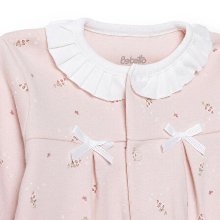 Bebetto Kız Bebek Yenidoğan Tiny Florist Sweatshirt-Patikli Alt Süprem Fırfırlı Yaka Uzun Kol