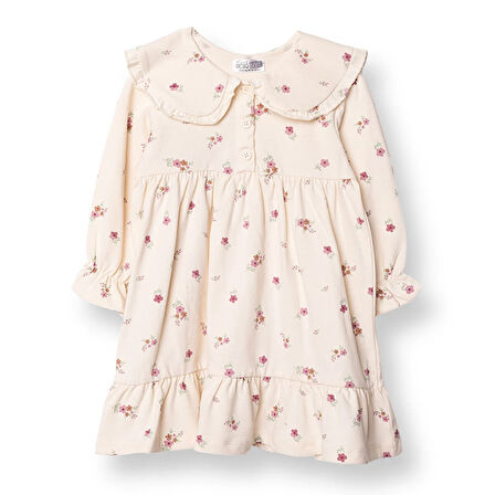 HelloBaby Kız Bebek Enjoy Bear Elbise Süprem Uzun Kol