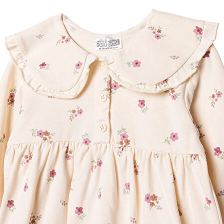 HelloBaby Kız Bebek Enjoy Bear Elbise Süprem Uzun Kol