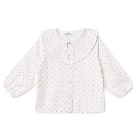 HelloBaby Kız Bebek Gömlek Düğmeli Bebe Yaka Uzun Kol