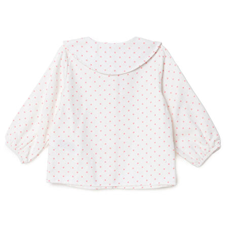 HelloBaby Kız Bebek Gömlek Düğmeli Bebe Yaka Uzun Kol