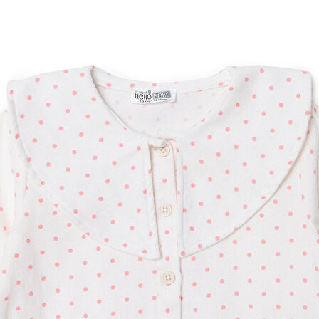 HelloBaby Kız Bebek Gömlek Düğmeli Bebe Yaka Uzun Kol