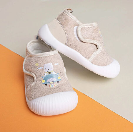HelloBaby Erkek Bebek İlk Adım Cırtlı Ayakkabı
