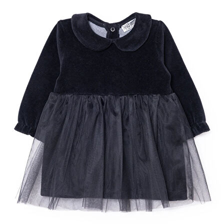 HelloBaby Kız Bebek Mevlüt Kıyafeti Çıtçıtlı Bisiklet Yaka Uzun Kol Reçme