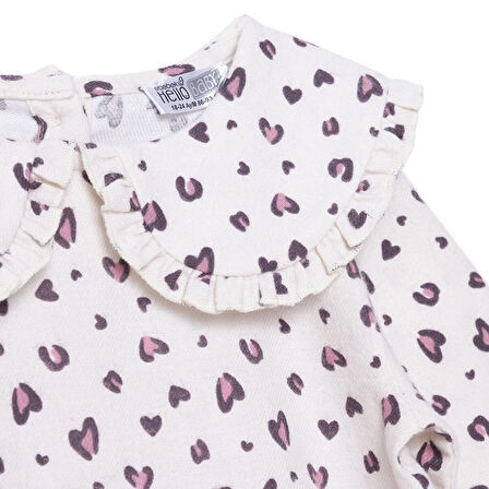 HelloBaby Kız Bebek Elbise Bisiklet Yaka Uzun Kol