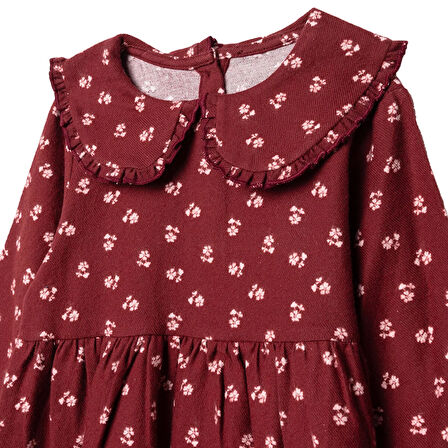 HelloBaby Kız Bebek Elbise Bisiklet Yaka Uzun Kol