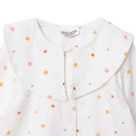 HelloBaby Kız Bebek Gömlek Düğmeli Bebe Yaka Uzun Kol