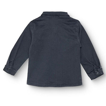 HelloBaby Erkek Bebek Cool Boy Gömlek Denim Modelli Yaka Uzun Kol