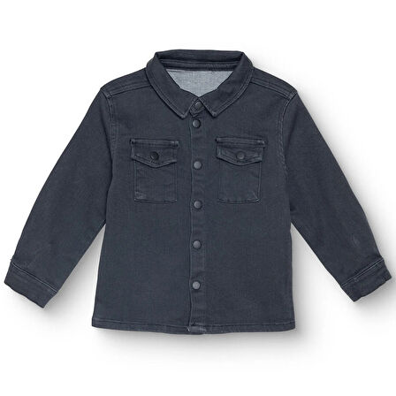 HelloBaby Erkek Bebek Cool Boy Gömlek Denim Modelli Yaka Uzun Kol