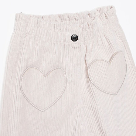 HelloBaby Kız Bebek Kadife Pantolon Reçme Paça