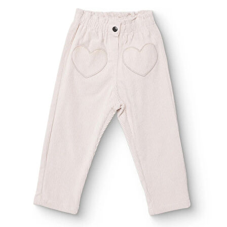 HelloBaby Kız Bebek Kadife Pantolon Reçme Paça