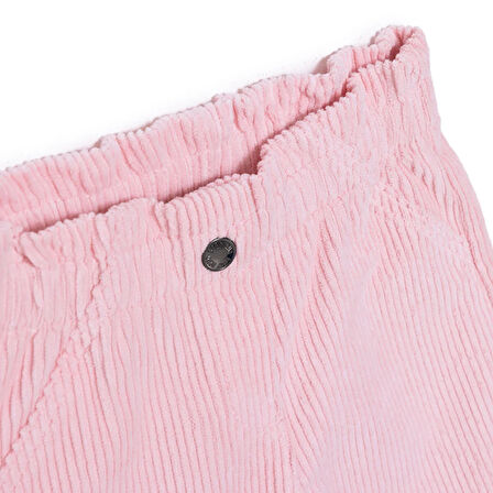 HelloBaby Kız Bebek Kadife Pantolon Düğmeli Reçme Paça