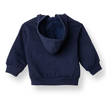 HelloBaby Erkek Bebek Kapüşonlu Hırka Fermuarlı Uzun Kol