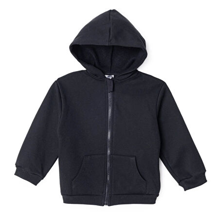 HelloBaby Erkek Bebek Kapüşonlu Hırka Fermuarlı Uzun Kol