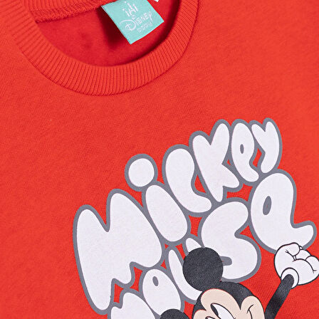 Disney Erkek Bebek Eşofman Takımı Şardonlu Bisiklet Yaka Uzun Kol Ribanalı Paça