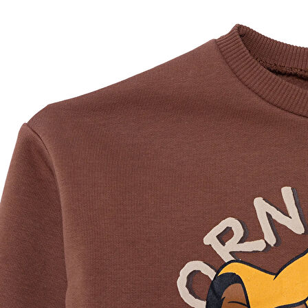 Disney Erkek Bebek Eşofman Takımı Bisiklet Yaka Uzun Kol Ribanalı Paça