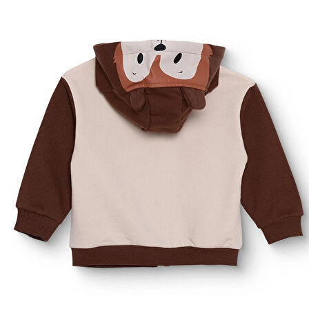 HelloBaby Erkek Bebek Woodland 1 Kapüşonlu Hırka Üç İplik Kapüşonlu Yaka Uzun Kol