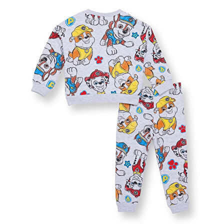 Paw Patrol Erkek Bebek Eşofman Takımı Şardonlu Bisiklet Yaka Uzun Kol Ribanalı Paça