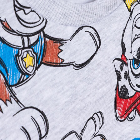 Paw Patrol Erkek Bebek Eşofman Takımı Şardonlu Bisiklet Yaka Uzun Kol Ribanalı Paça