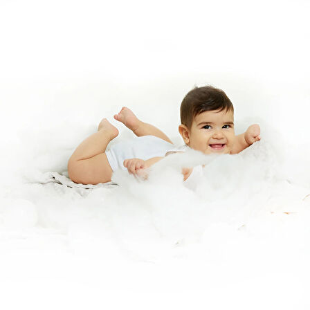 HelloBaby Unisex 5li Beyaz Body Zarf Yaka Atlet Kol Beyaz