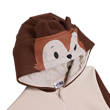 HelloBaby Erkek Bebek Woodland 1 Kapüşonlu Hırka Üç İplik Kapüşonlu Yaka Uzun Kol