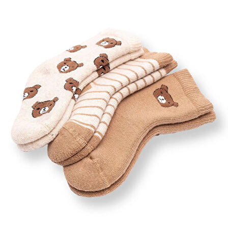 HelloBaby Erkek Bebek 3lü Havlu Çorap