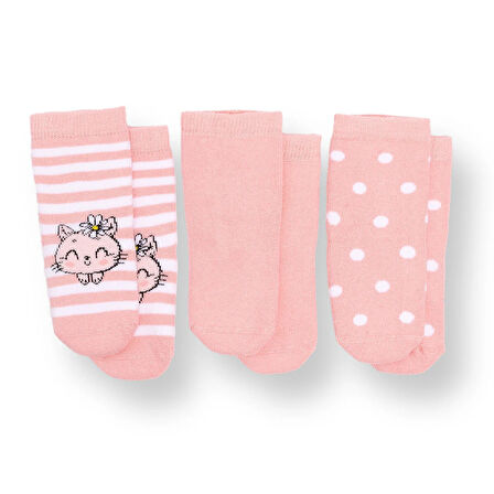 HelloBaby Kız Bebek 3lü Havlu Çorap